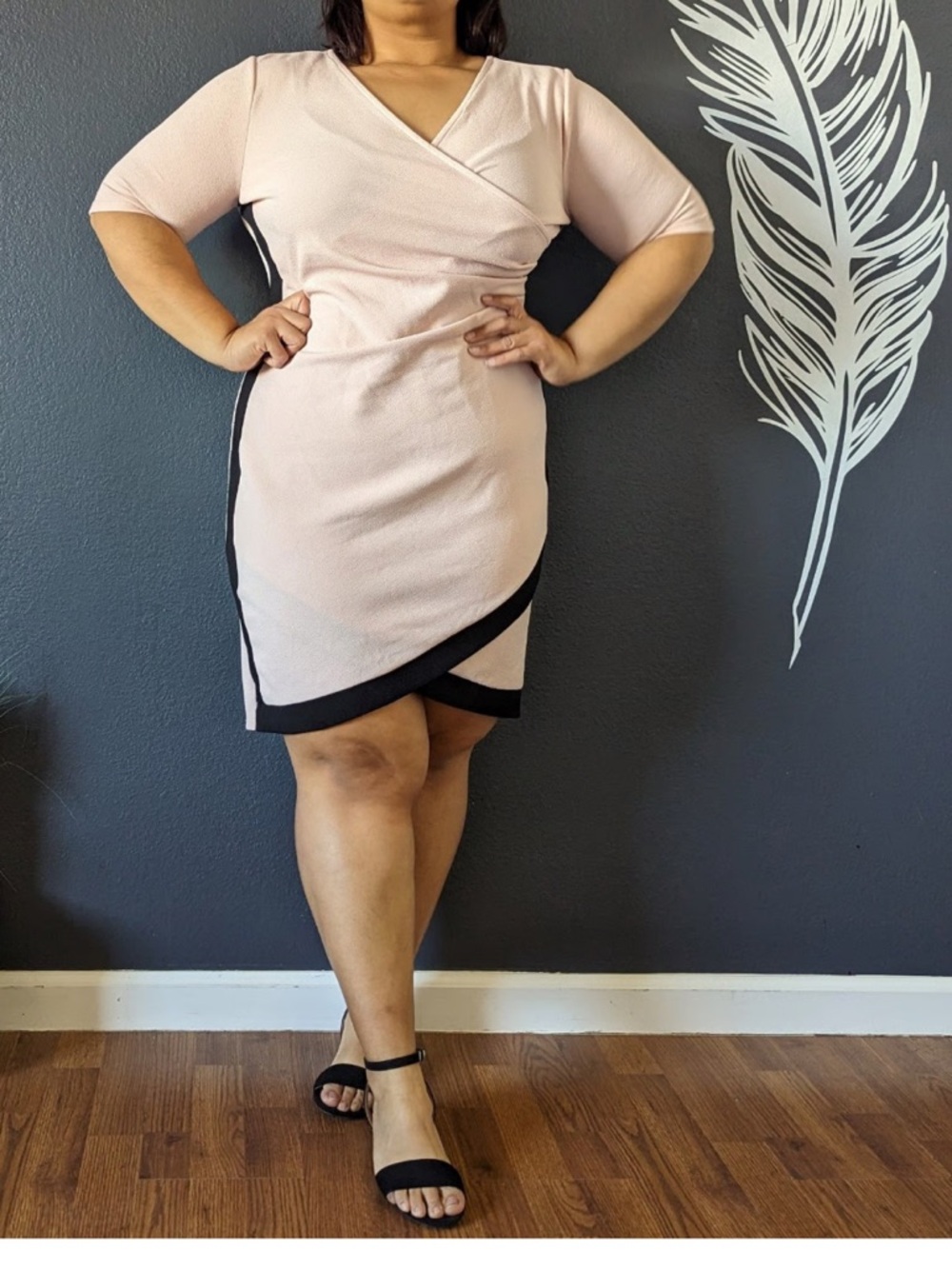 - 2/$30 No Boundaries Pink and Black Salsa dress 16